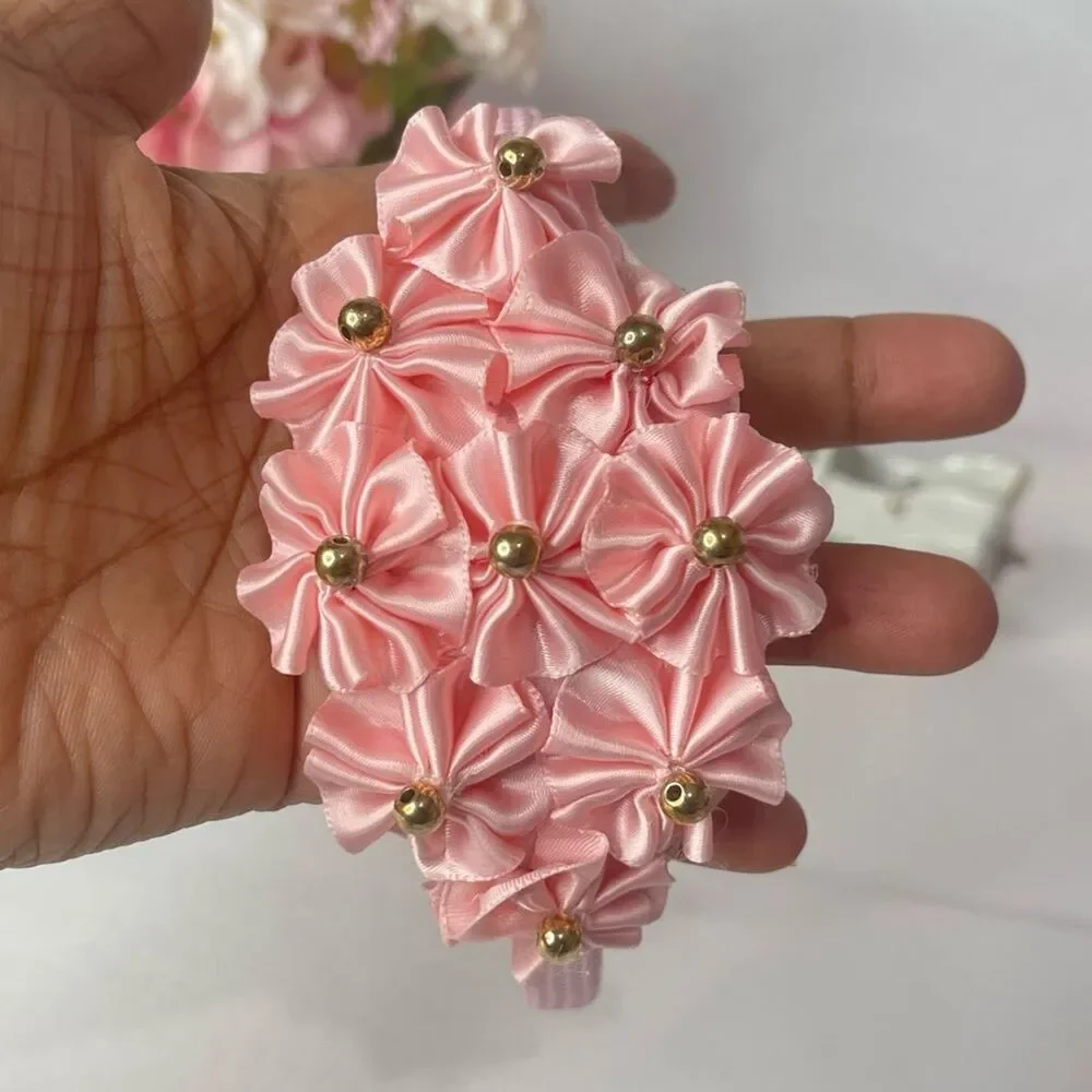 New Girls Pink Hairband head bands embellished handmade - Picture 15 of 16